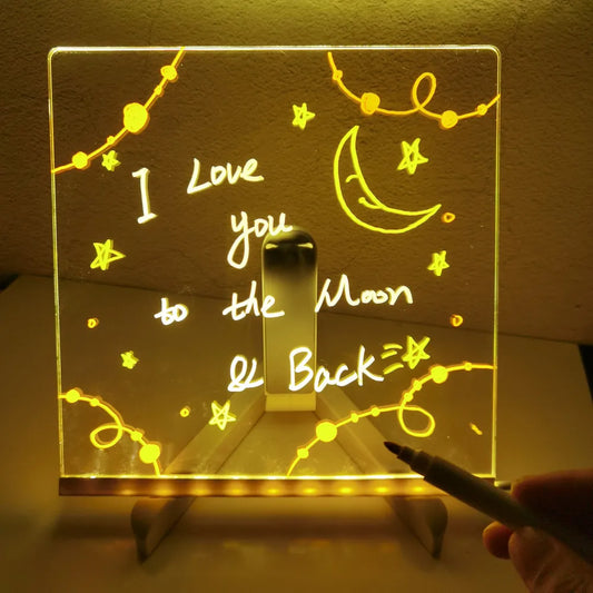 Personalized LED Lamp Note Board
